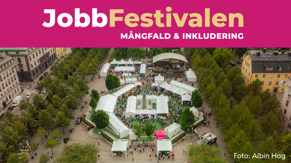 Jobbfestivalområdet i Kungsträdgården den 14e september 2022.
