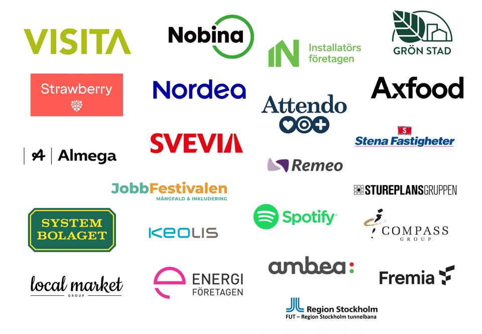 Logotyper för Stockholms stads partners 2024